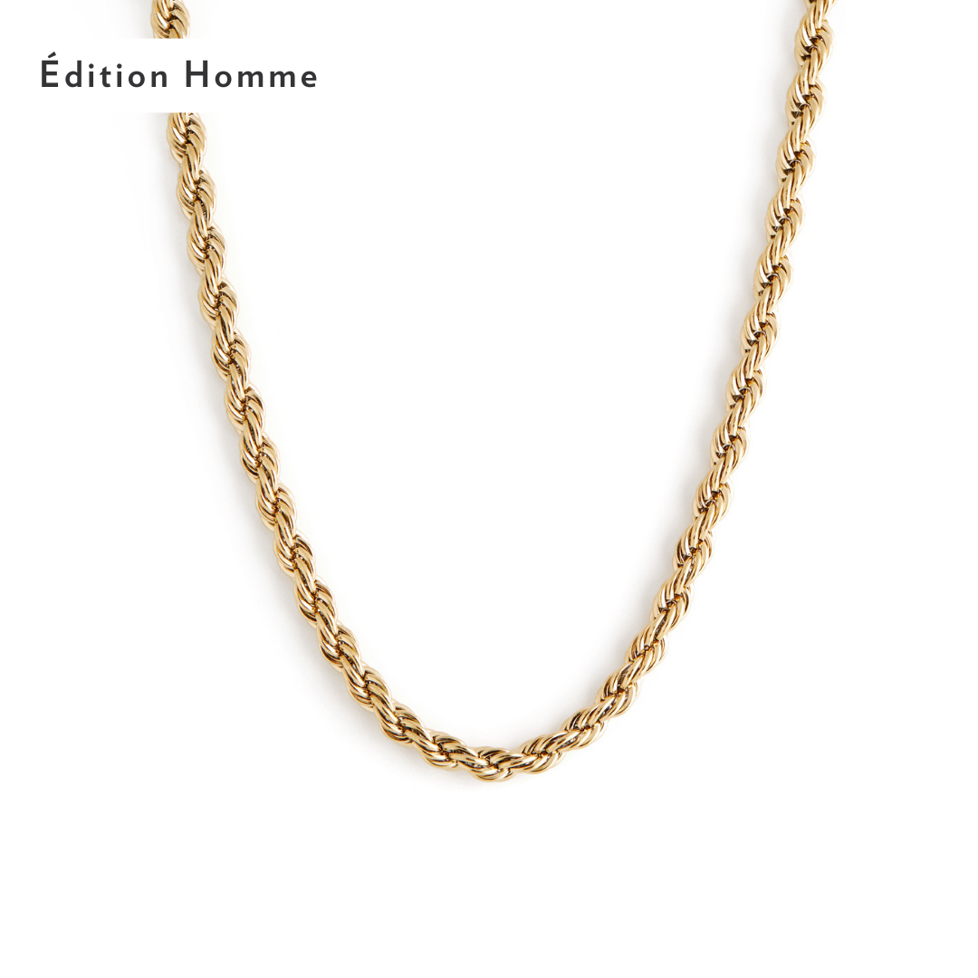 3mm Rope Necklace - Gold