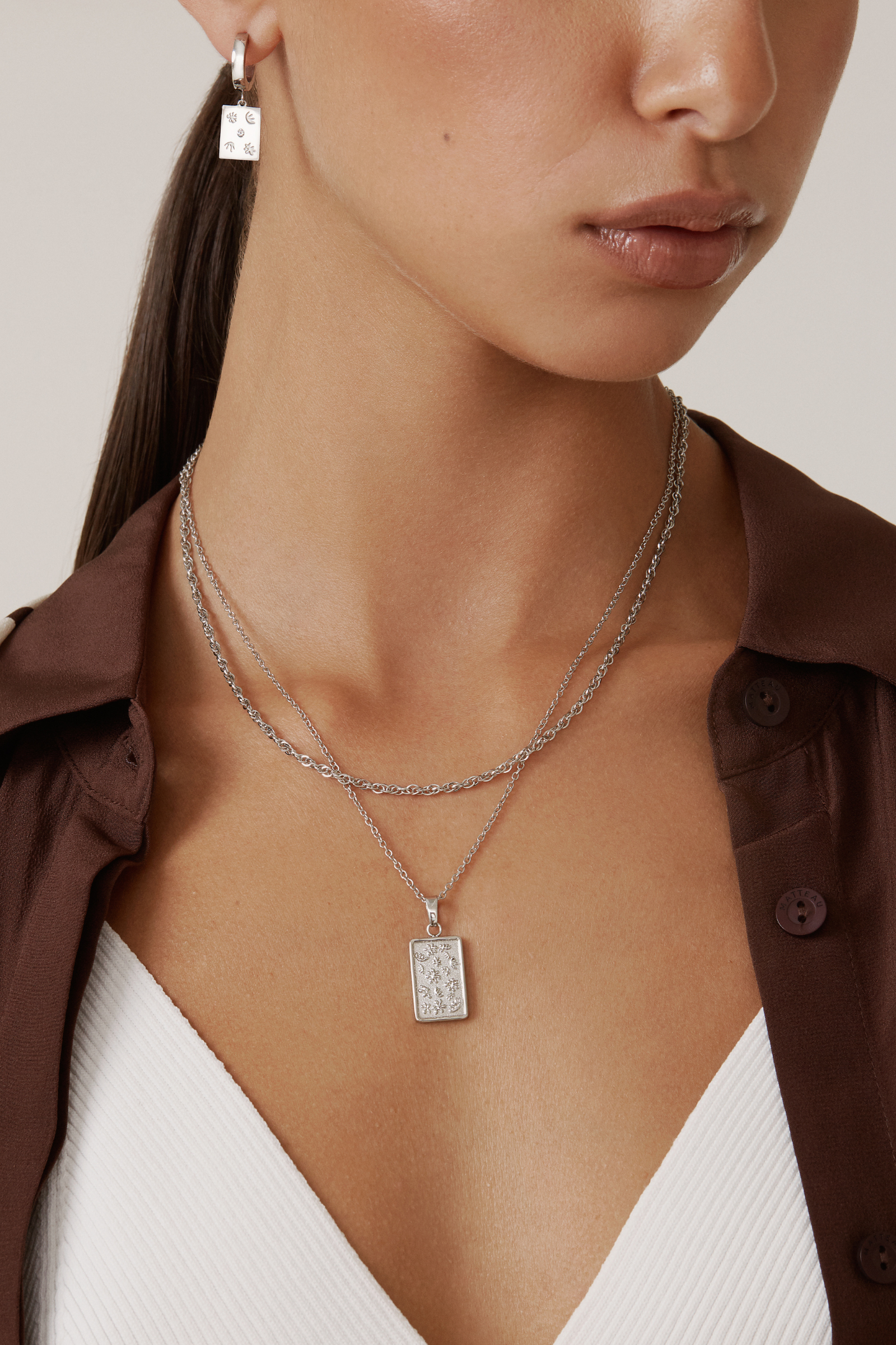 Work of Art Necklace - Silver Necklaces Twenty Compass   