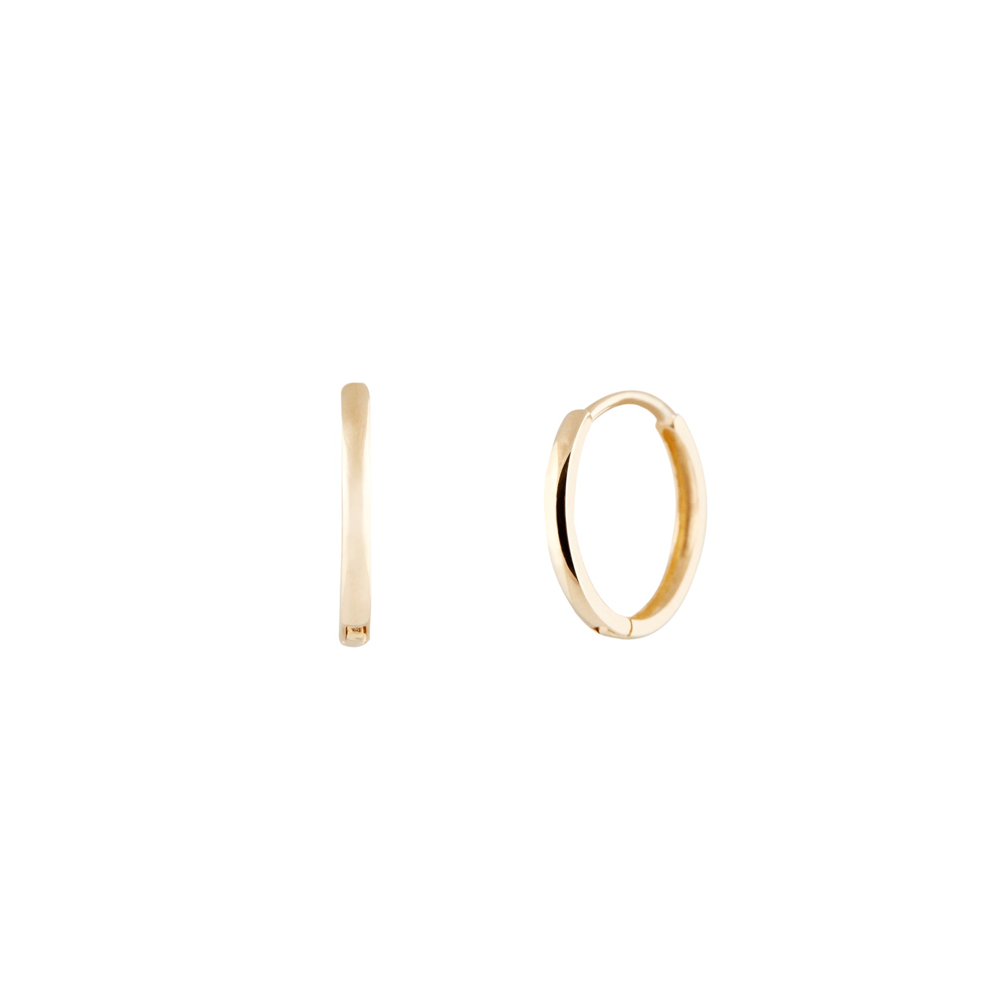 Everyday Hoops 13mm - 14 Karat Gold Earrings Compass Luxe   