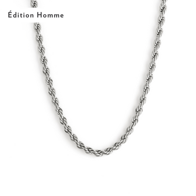 Collier Rope 3mm - Argent