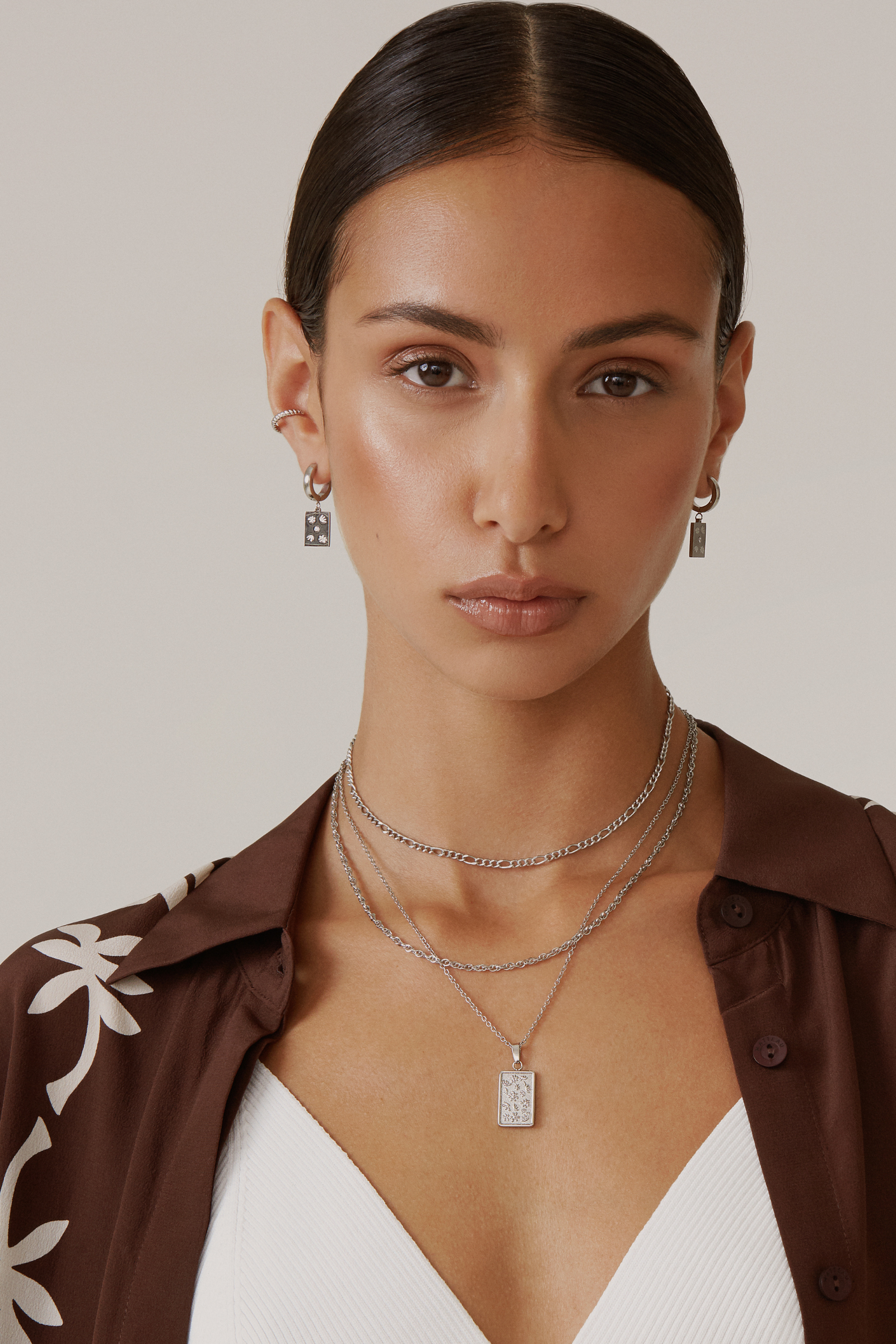 Work of Art Hoops - Silver Earrings Twenty Compass   