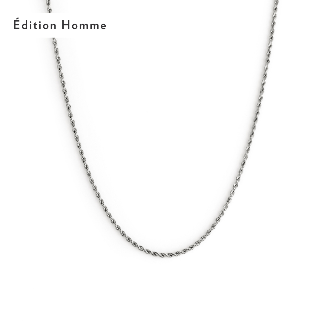 Collier Rope 2mm - Argent