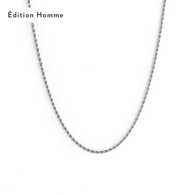 2mm Rope Necklace - Silver