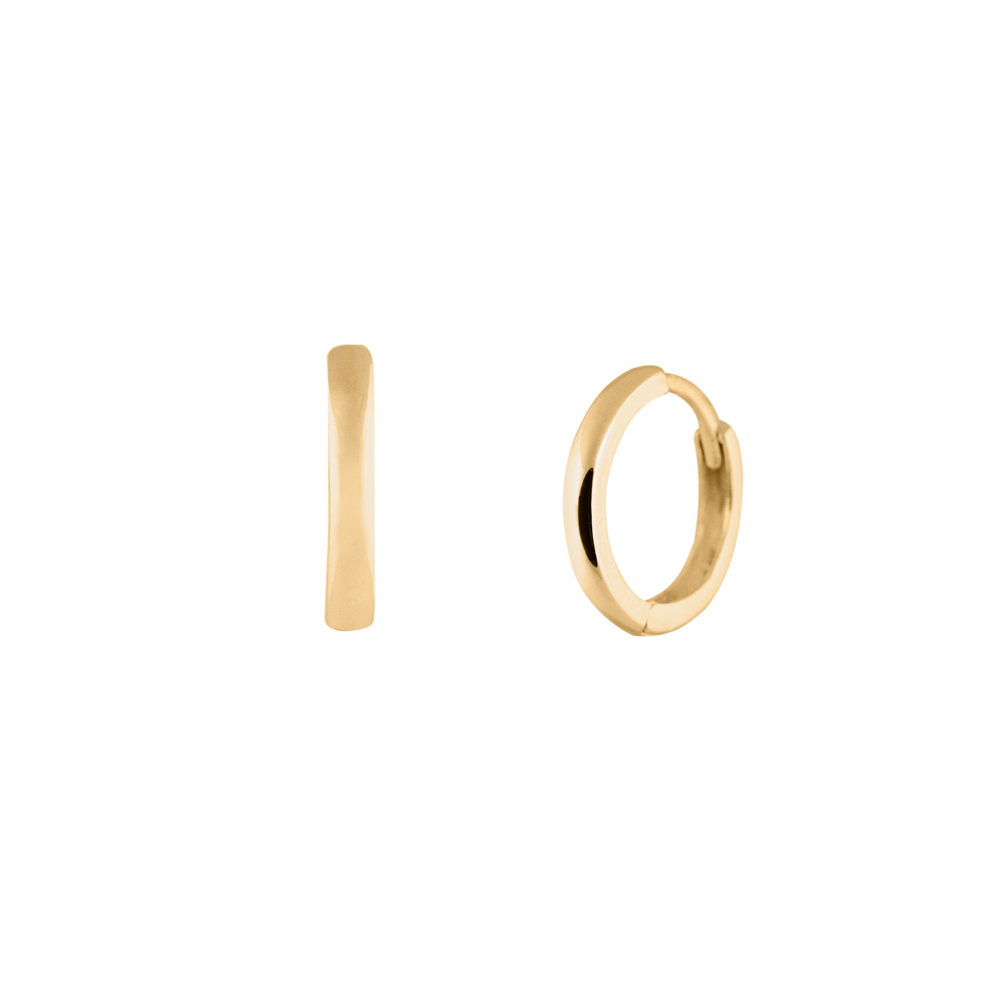 Mini Everyday Hoops - 14 Karat Gold Earrings Compass Luxe   