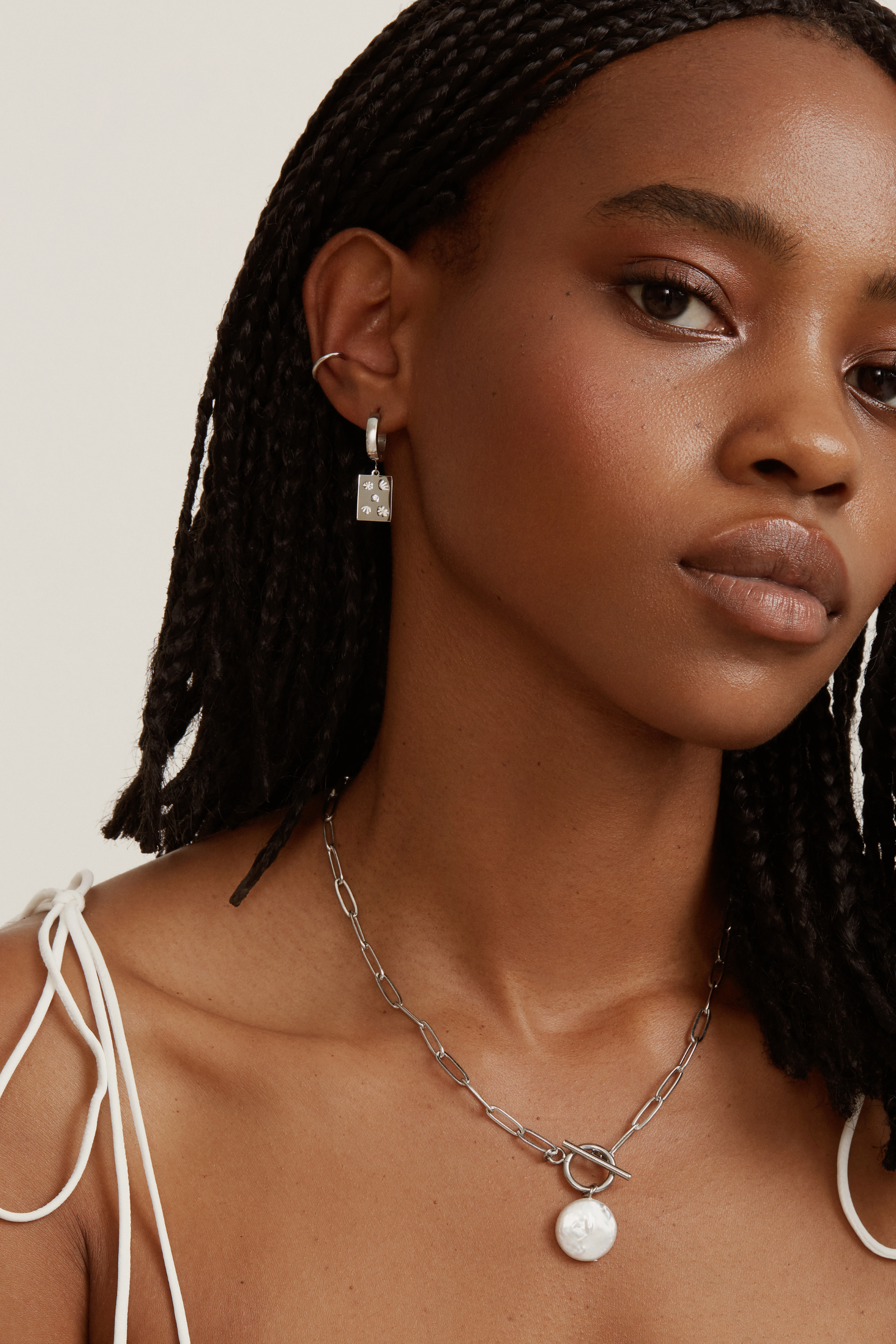Work of Art Hoops - Silver Earrings Twenty Compass   