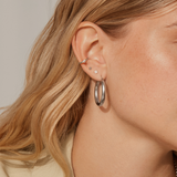 Hailey Hoops - Silver Earrings Twenty Compass   