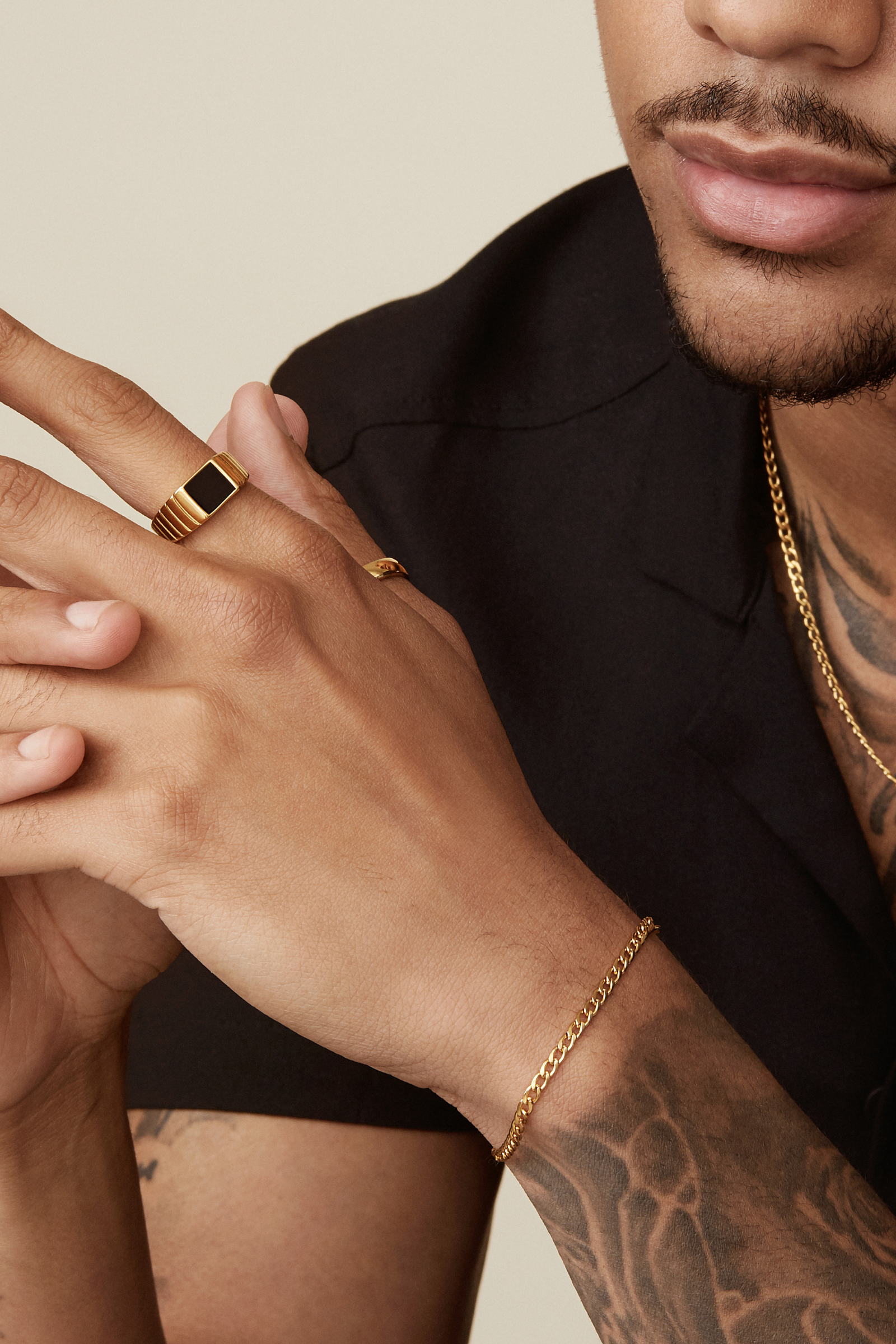 Cuban Bracelet - Gold Bracelets Twenty Compass   