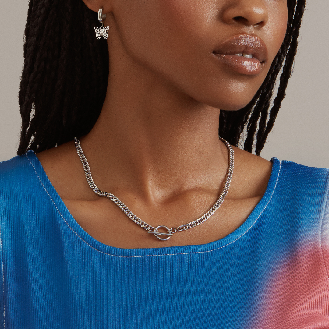 Jude Necklace - Silver Necklaces Twenty Compass   