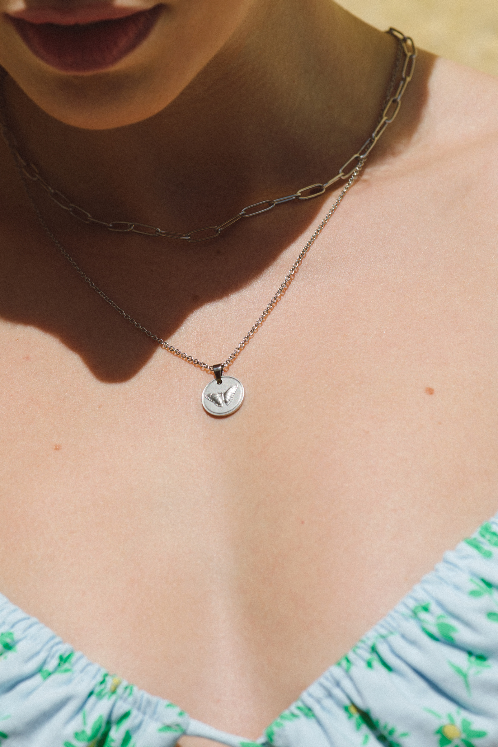 Butterfly Necklace - Silver Necklaces Twenty Compass   