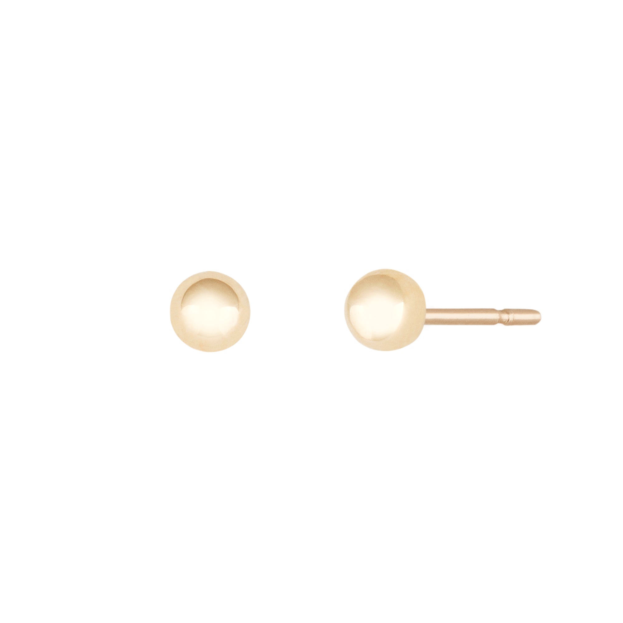 Tiny Spheres Stud Earrings - 14 Karat Gold Earrings Compass Luxe   