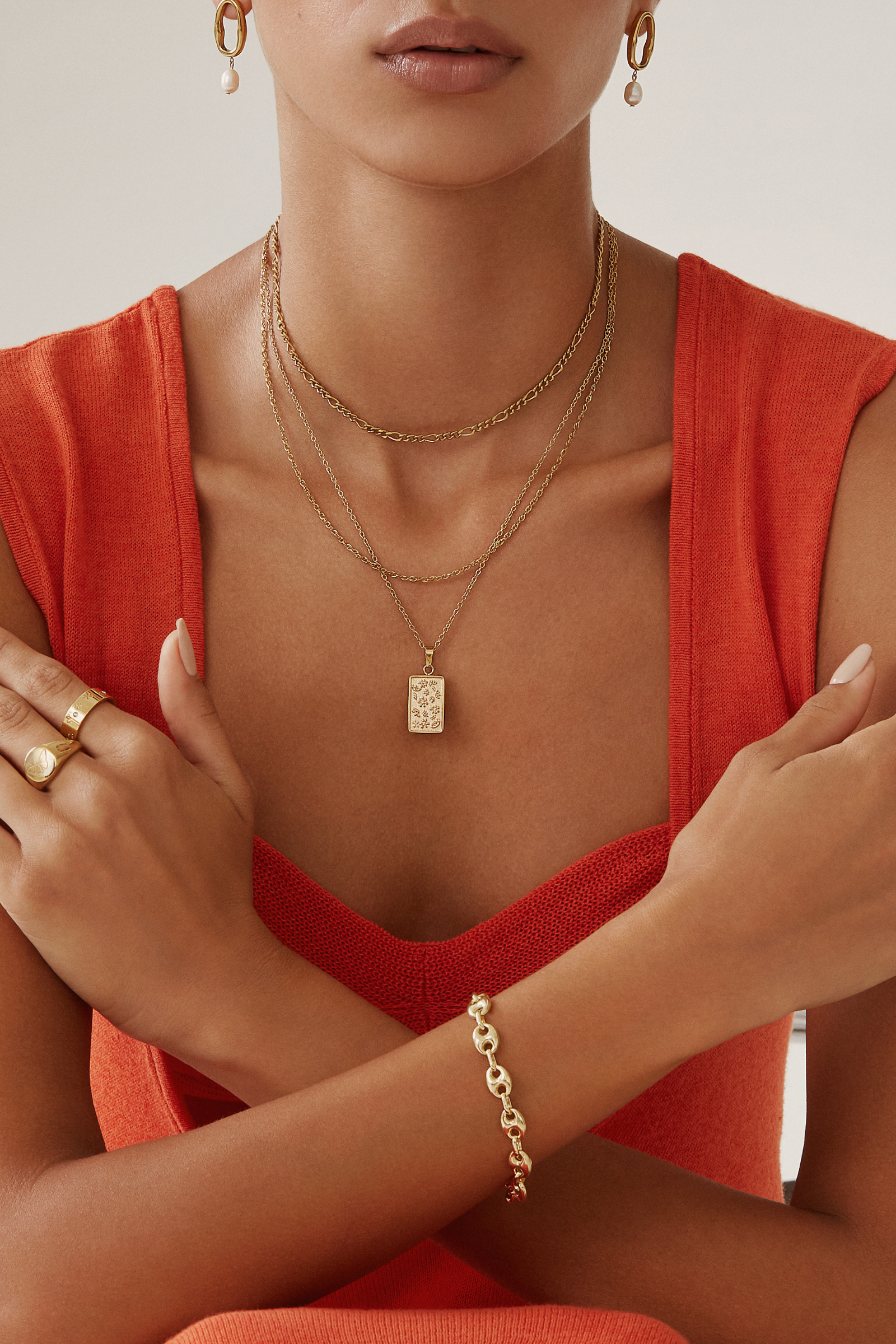 Work of Art Necklace - Gold Necklaces Twenty Compass   