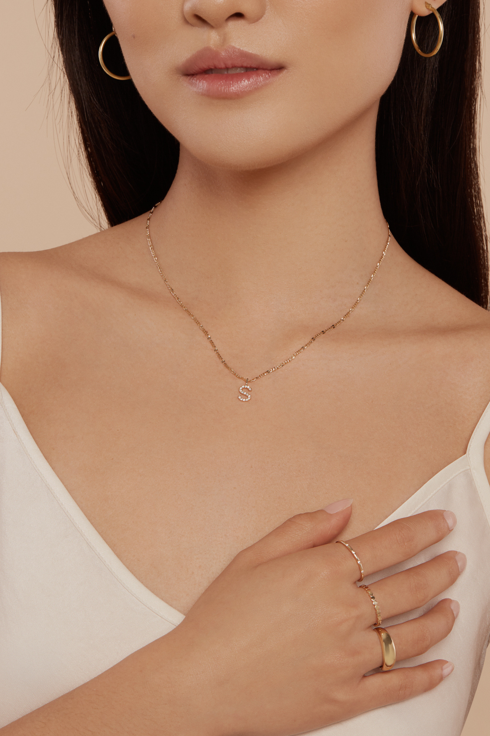 Dotted Ring - 10 Karat Gold Earrings Compass Luxe   