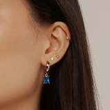 Midnight Hoops - Silver Earrings Twenty Compass   