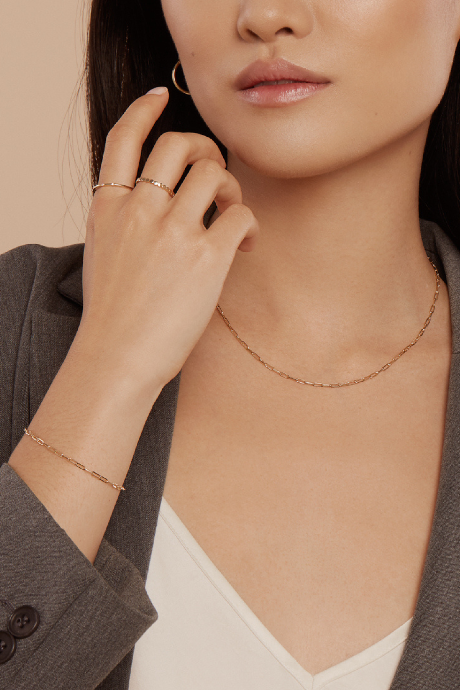 Paperclip Necklace - 10 Karat Gold Necklaces Compass Luxe   