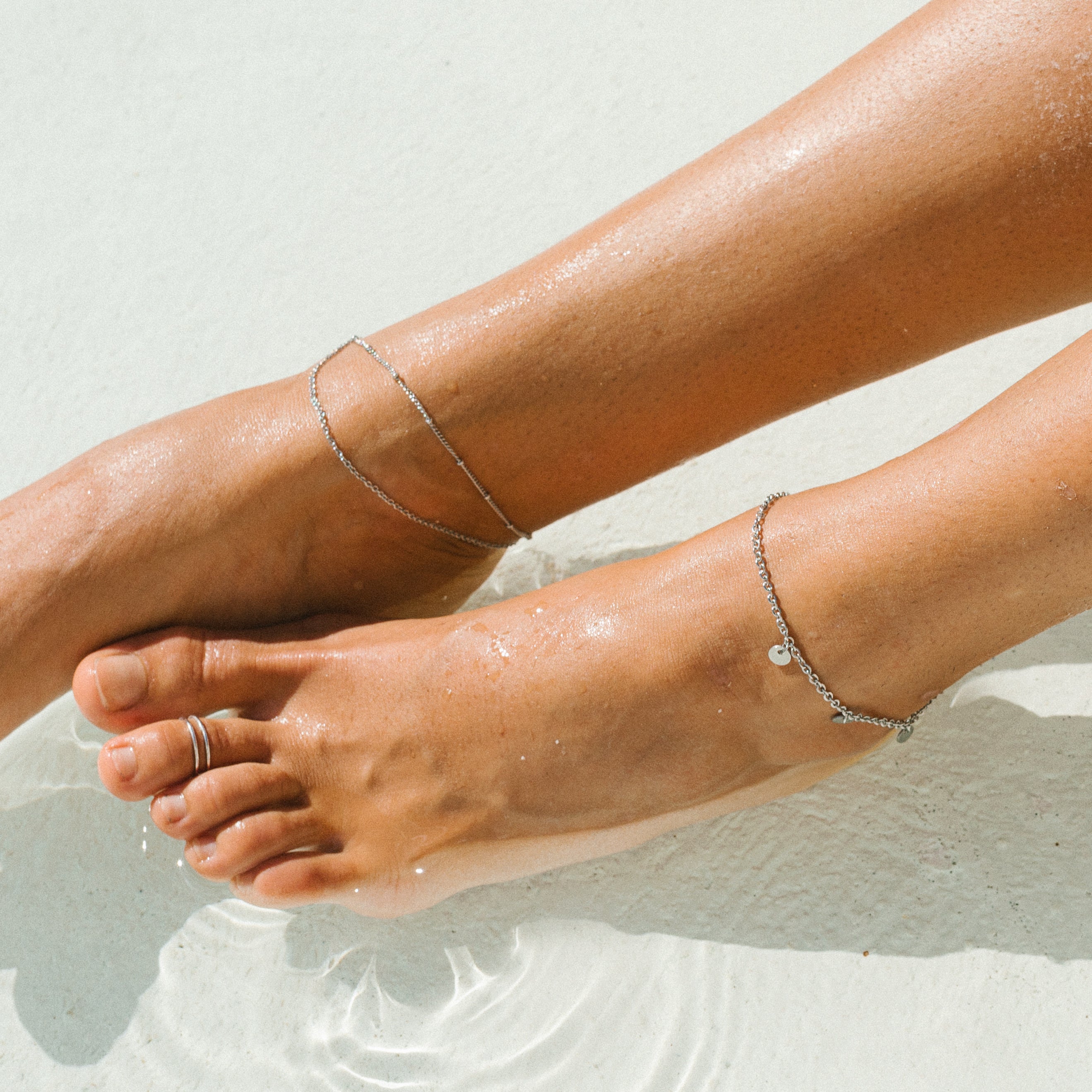 Bondi Anklet - Silver Anklets TwentyCompass   