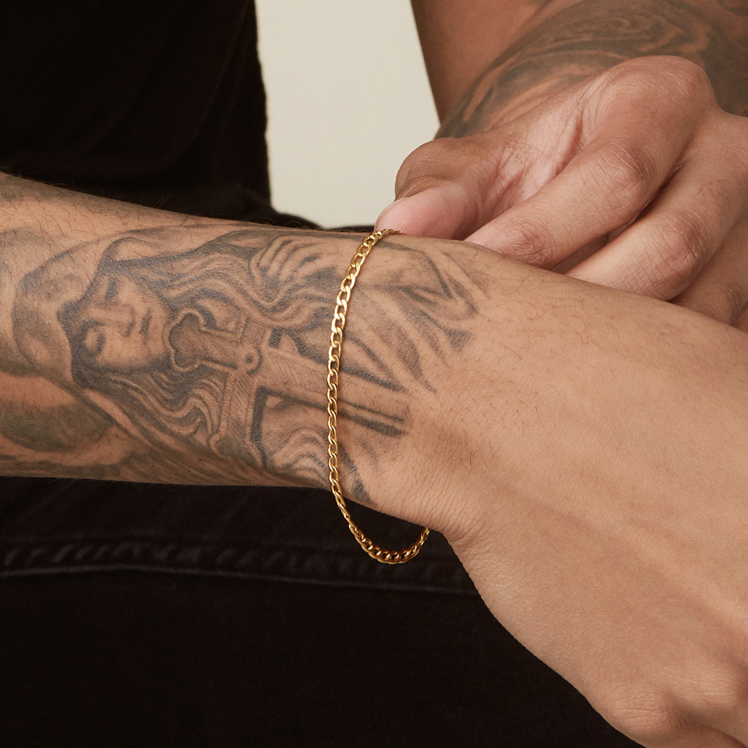 Cuban Bracelet - Gold Bracelets Twenty Compass   