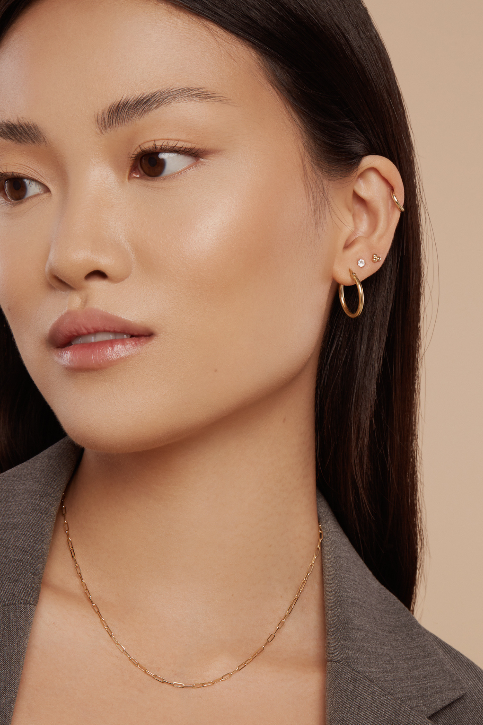 Paperclip Necklace - 10 Karat Gold Necklaces Compass Luxe   