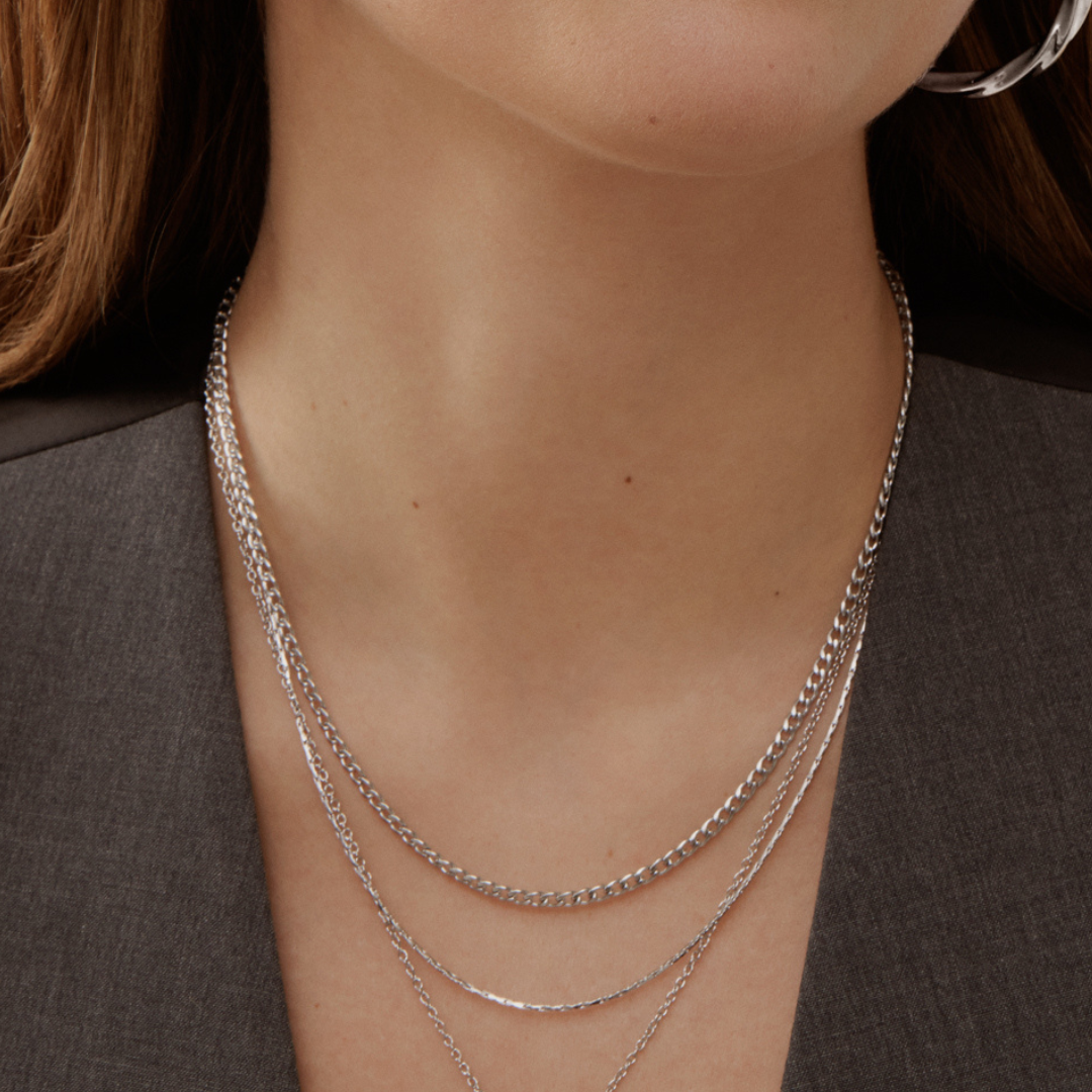 Kira Necklace - Silver Necklaces TwentyCompass   