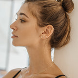 Mini Textured Hoops - 14 Karat Gold Earrings Compass Luxe   
