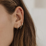 Everyday Hoops 13mm - 14 Karat Gold Earrings Compass Luxe   