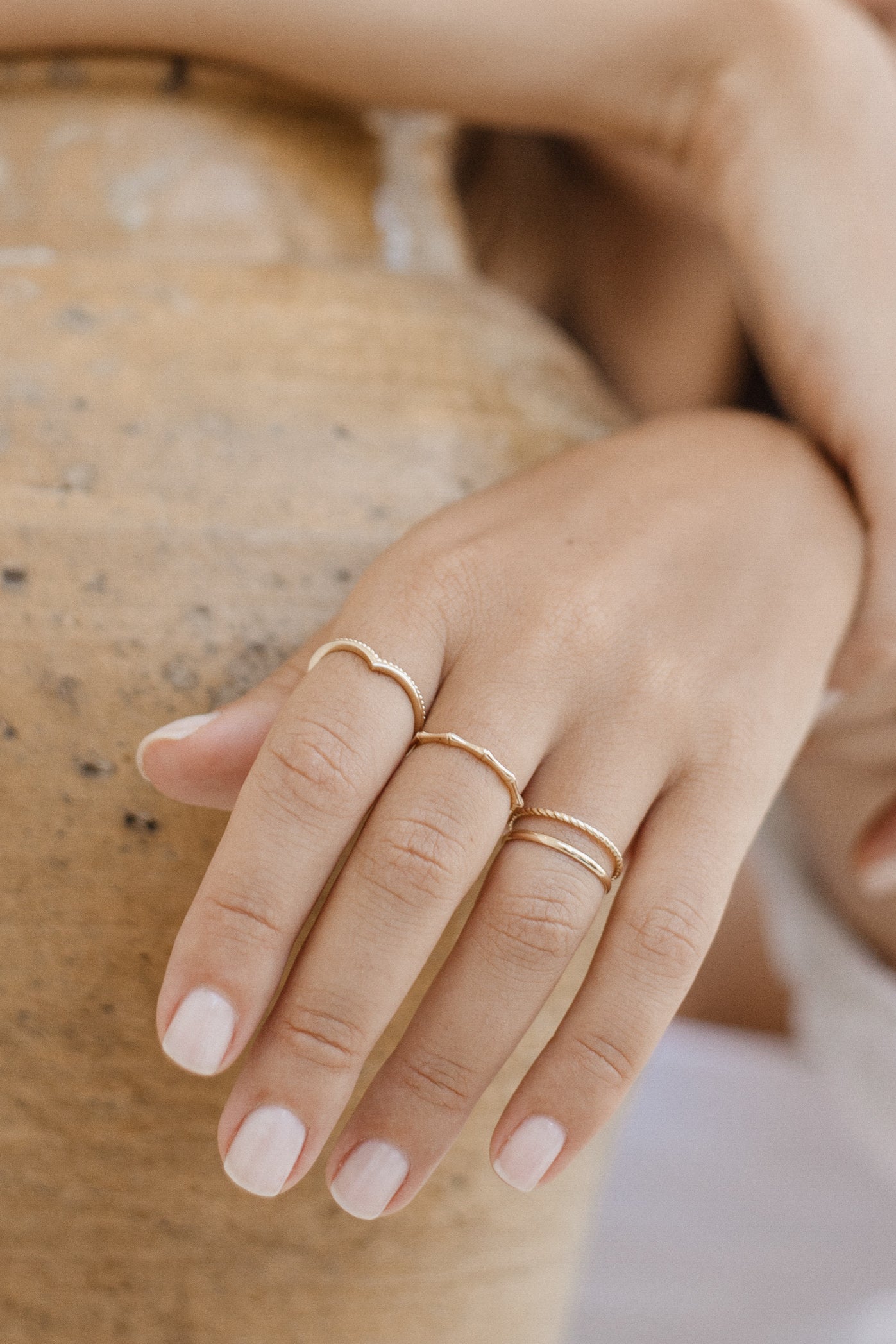 Torsade Ring - 10 Karat Gold Rings Compass Luxe   