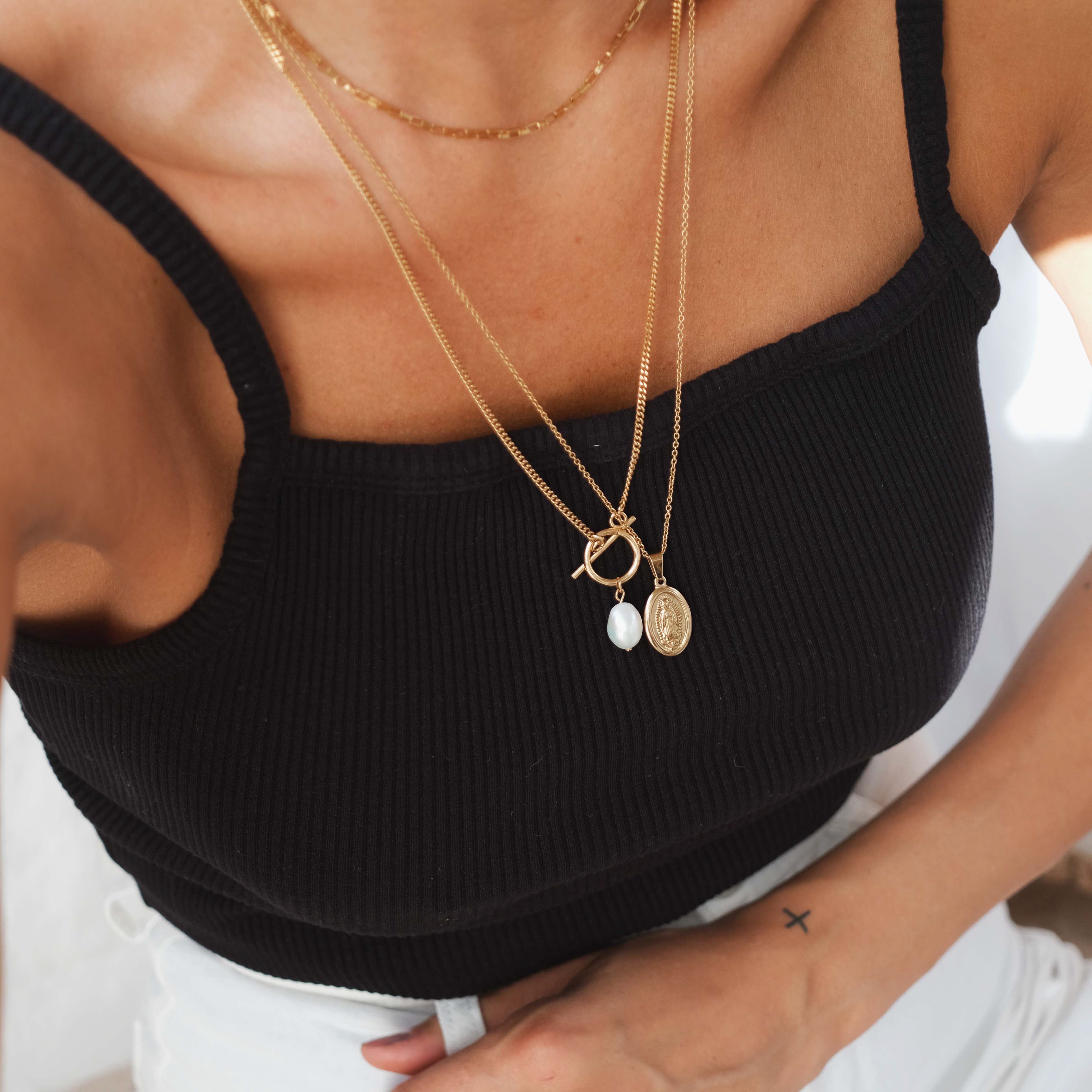 Freshwater Necklace - Gold Necklaces TwentyCompass   