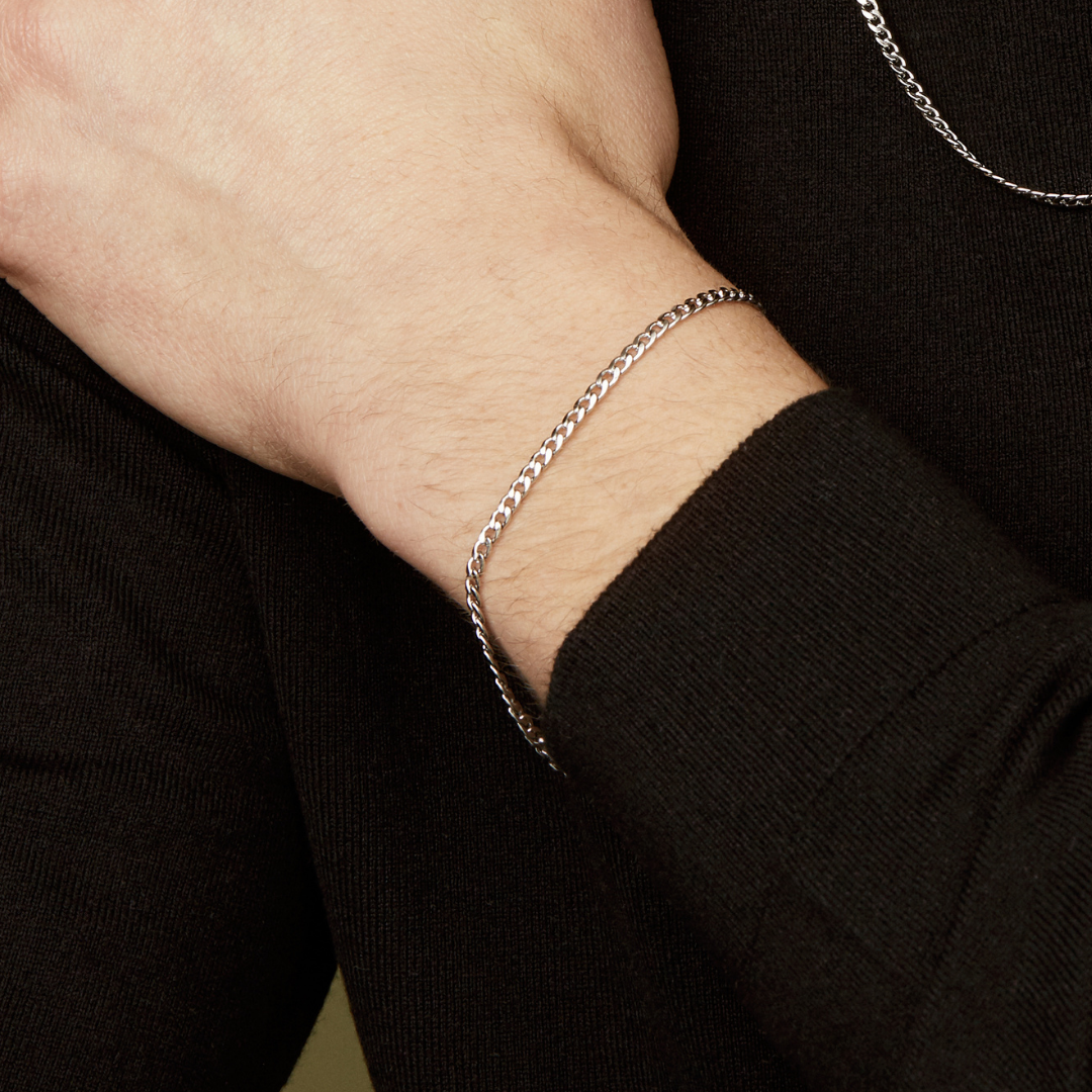 Cuban Bracelet - Silver Bracelets Twenty Compass   