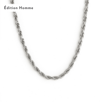Collier Rope 5mm - Argent