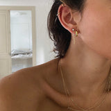 Mini Bold Hoops - Gold Vermeil Earrings Twenty Compass   