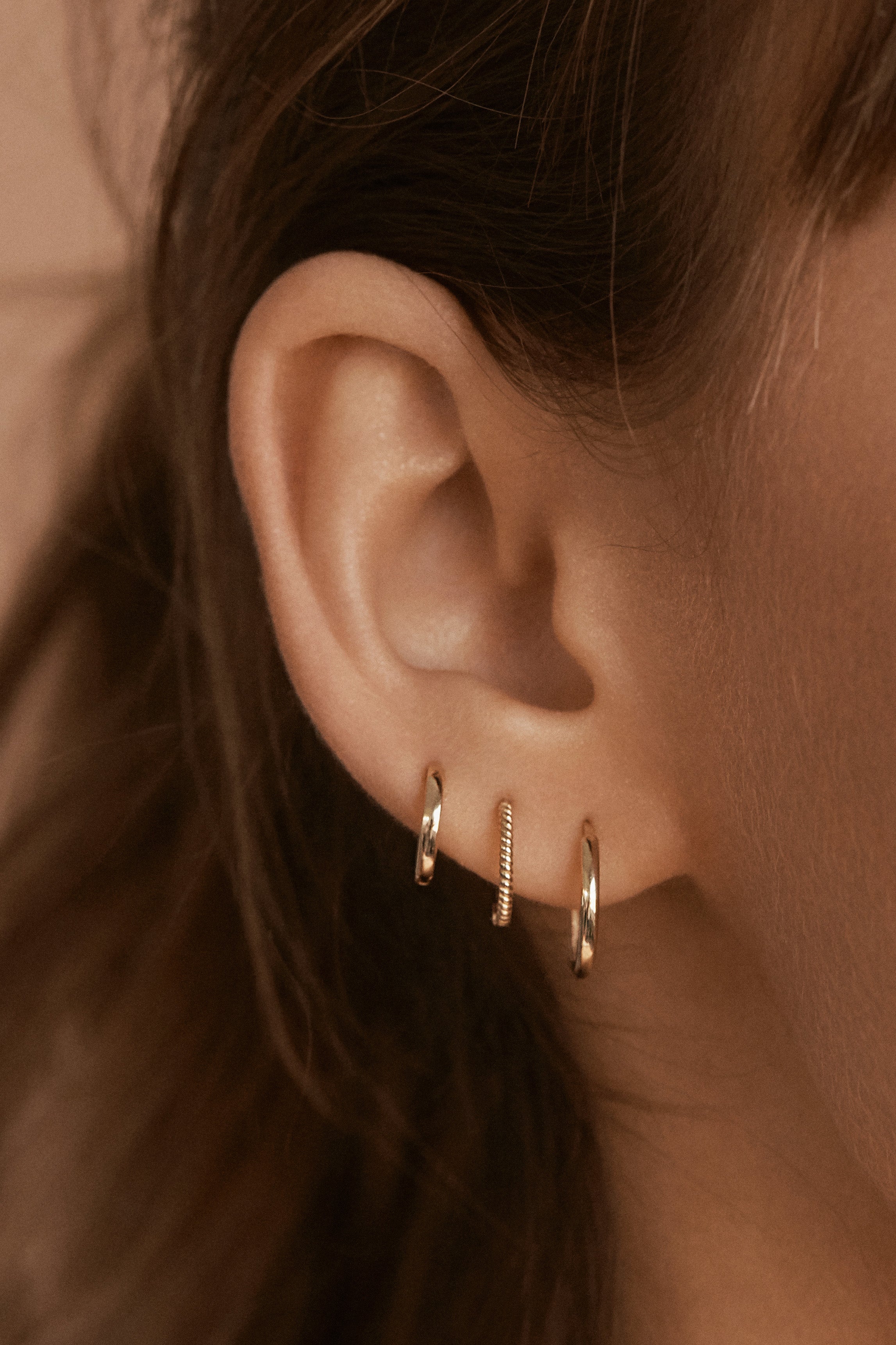 Mini Everyday Hoops - 14 Karat Gold Earrings Compass Luxe   