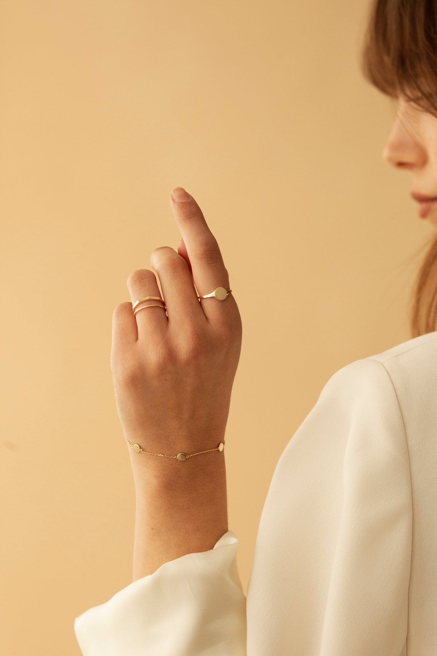 Bague Accent Minimaliste - Or 10 Carats