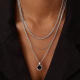 Kira Necklace - Silver Necklaces TwentyCompass   