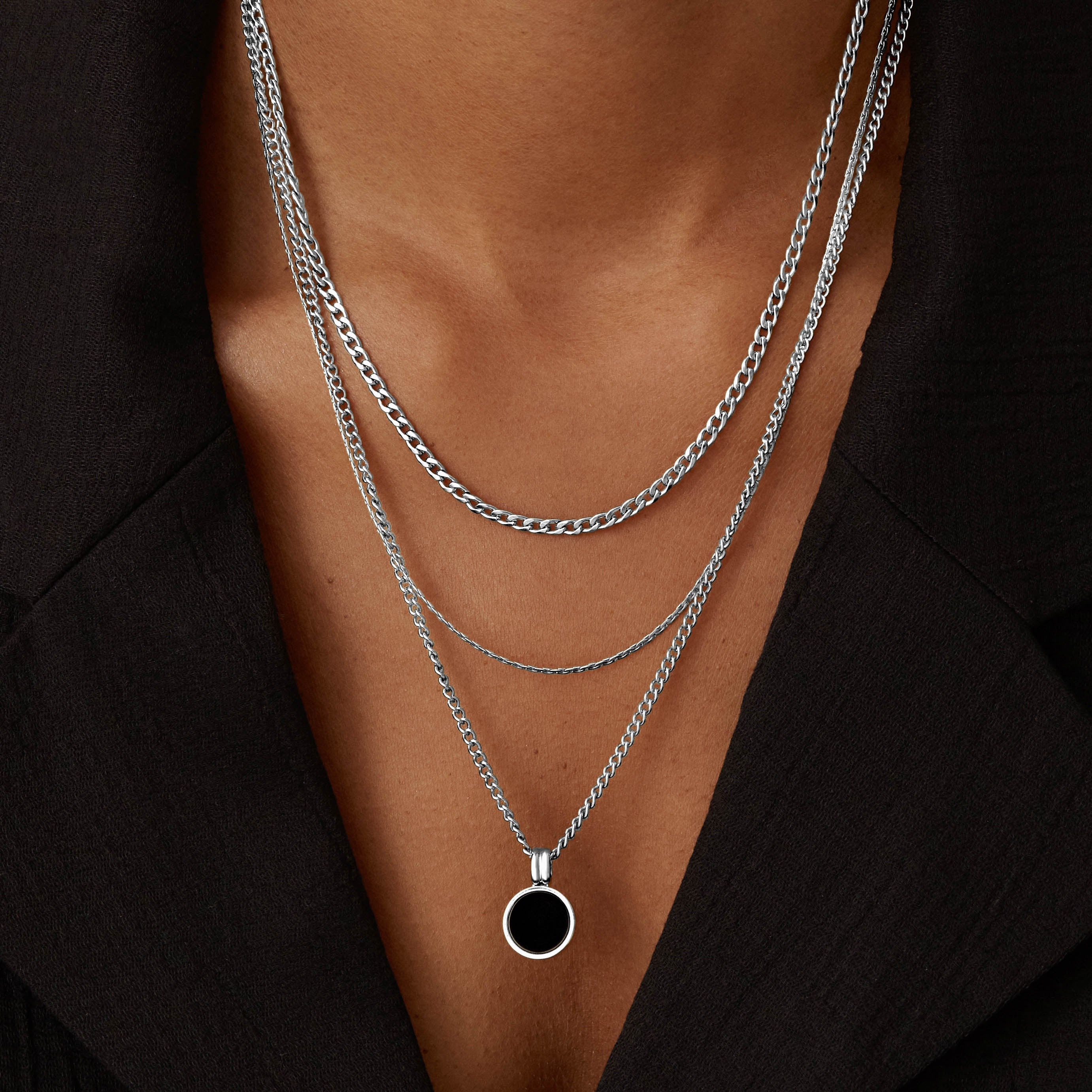 Kira Necklace - Silver Necklaces TwentyCompass   