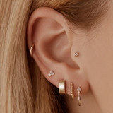 Lotus Stud Earrings - 14k Gold Earrings Compass Luxe   
