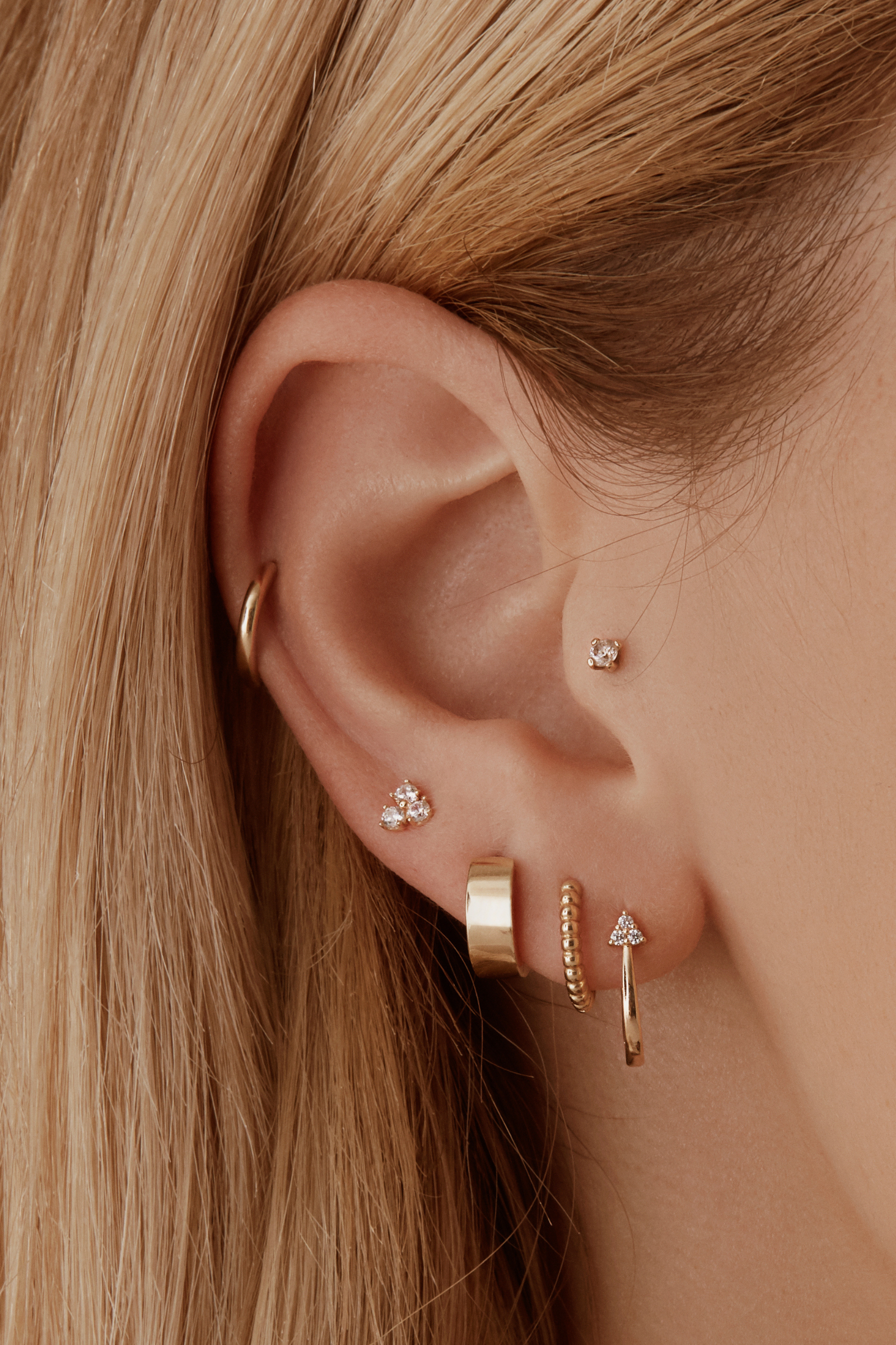 Lotus Stud Earrings - 14k Gold Earrings Compass Luxe   