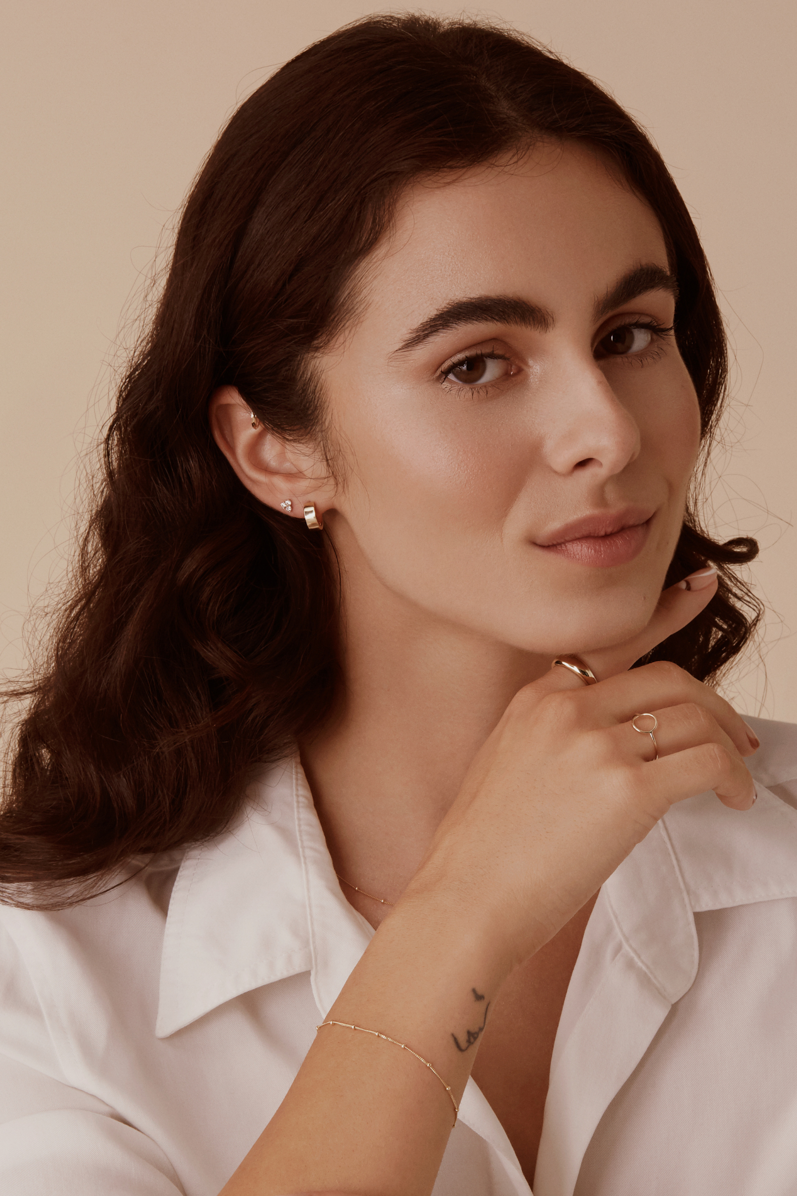 Lotus Stud Earrings - 14k Gold Earrings Compass Luxe   