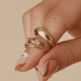 Torsade Ring - 10 Karat Gold Rings Compass Luxe   