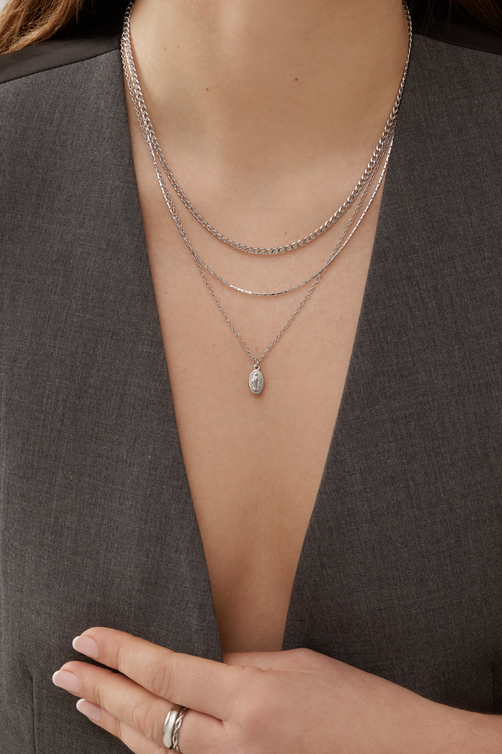 Kira Necklace - Silver Necklaces TwentyCompass   