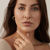 Emotion Hoops - 10 Karat Gold Earrings Compass Luxe   