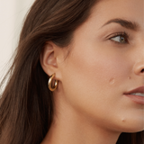 Emotion Hoops - 10 Karat Gold Earrings Compass Luxe   