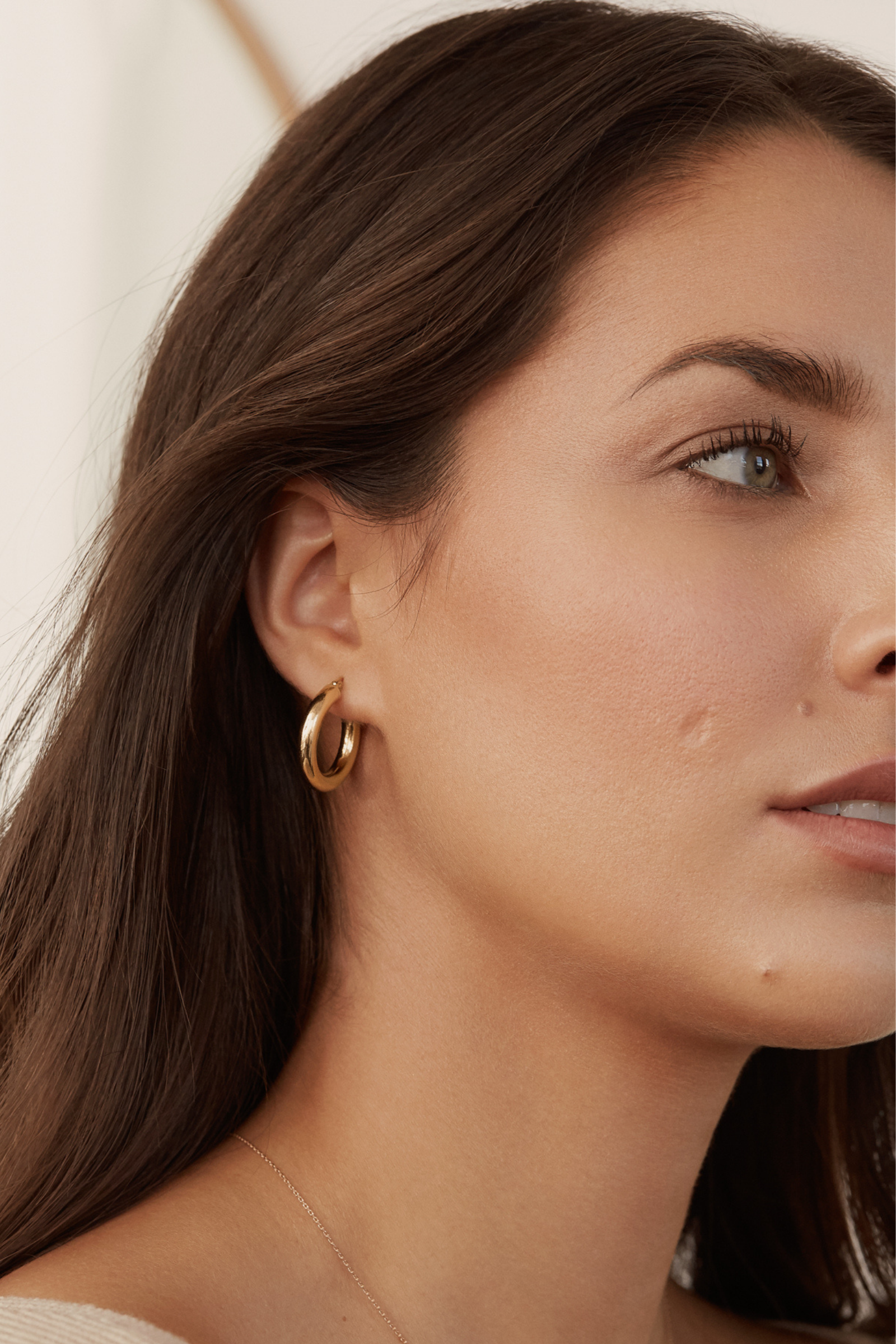 Emotion Hoops - 10 Karat Gold Earrings Compass Luxe   
