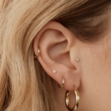 Emotion Hoops - 10 Karat Gold Earrings Compass Luxe   