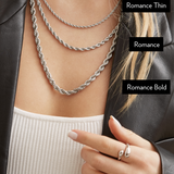 Thin Romance Necklace - Silver Necklaces Twenty Compass   