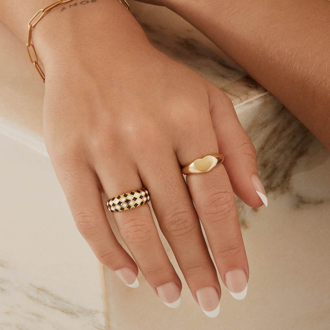 Image Ring - Gold Plated Rings Twenty Compass   