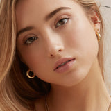 Tiny Spheres Stud Earrings - 14 Karat Gold Earrings Compass Luxe   