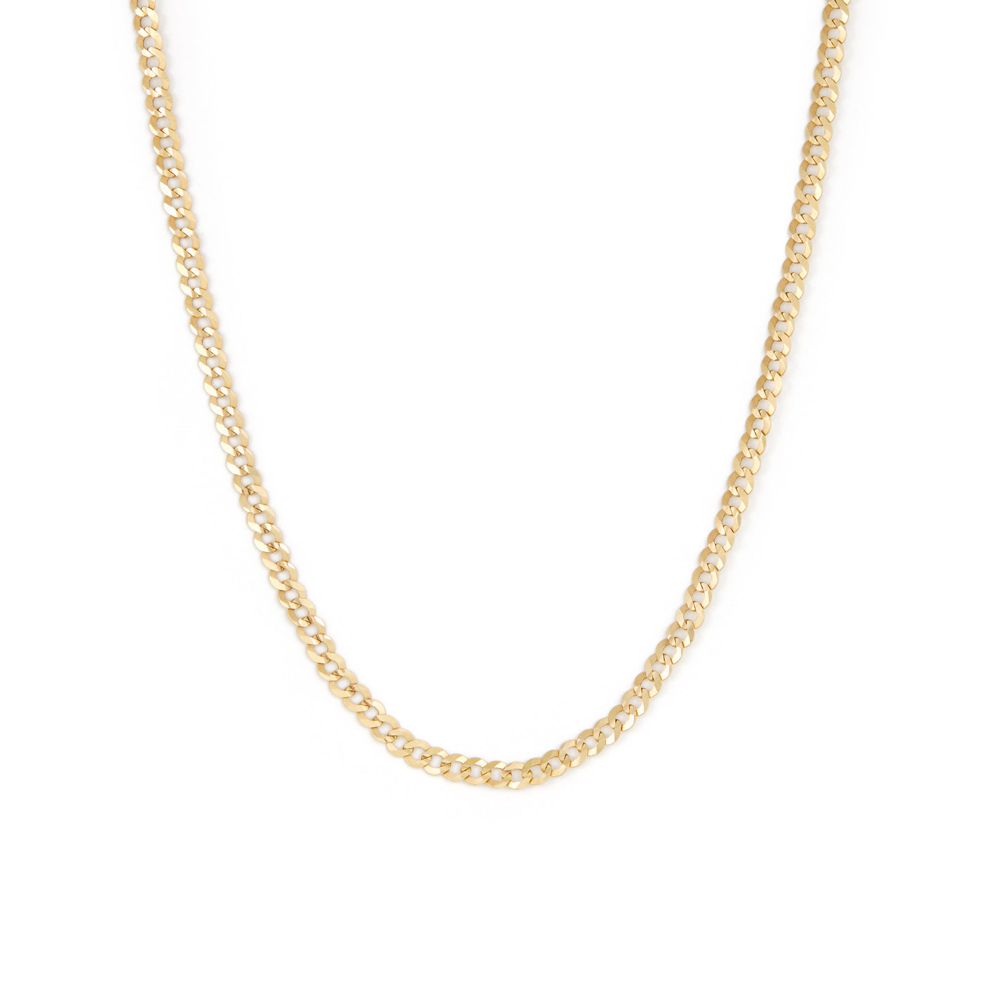 Flat Curb Necklace - 10 Karat Gold Flat Curb Necklace - 10 Karat Gold