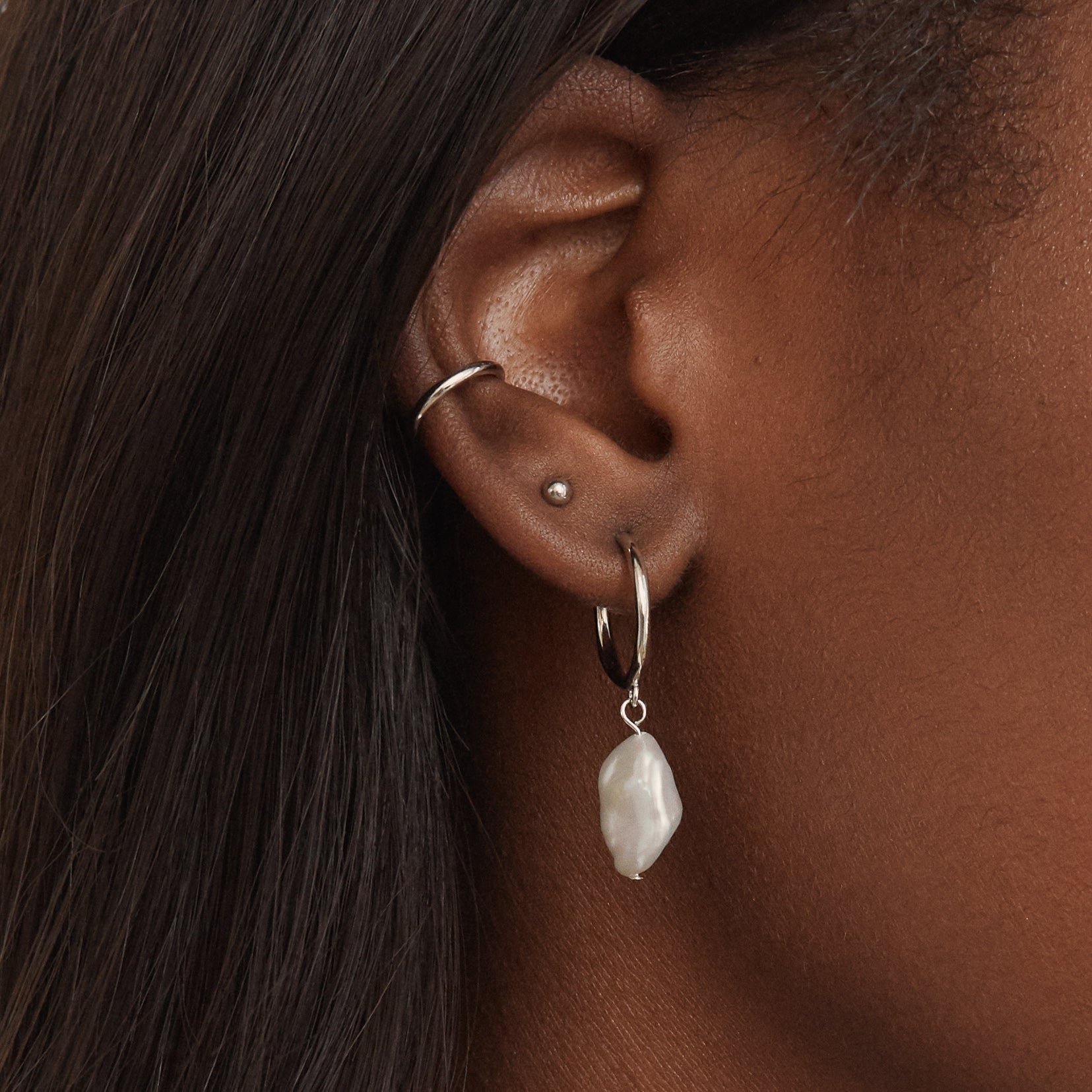 Basic Ear Cuff - Silver Earrings Twenty Compass   