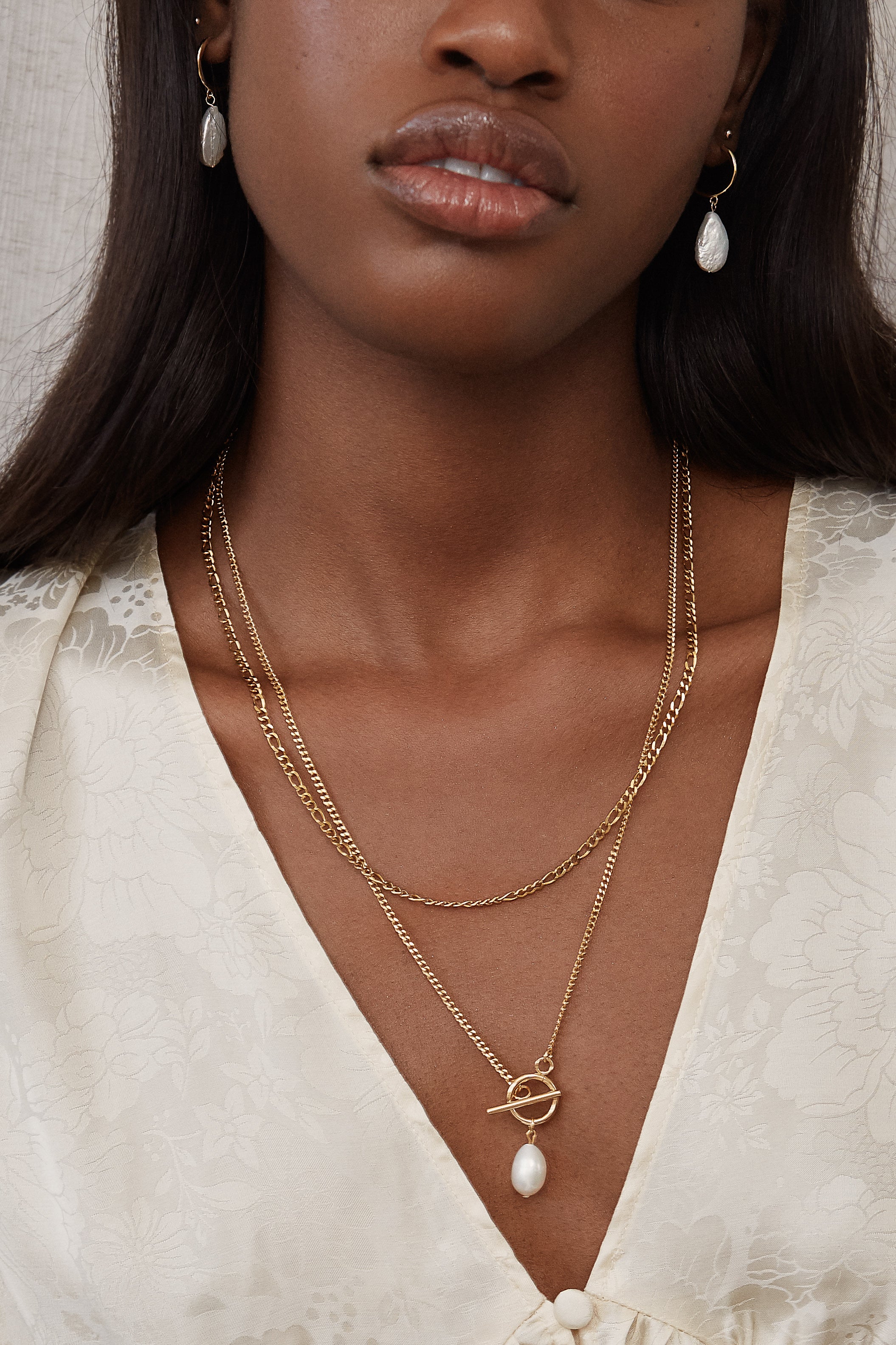 Freshwater Necklace - Gold Necklaces TwentyCompass   