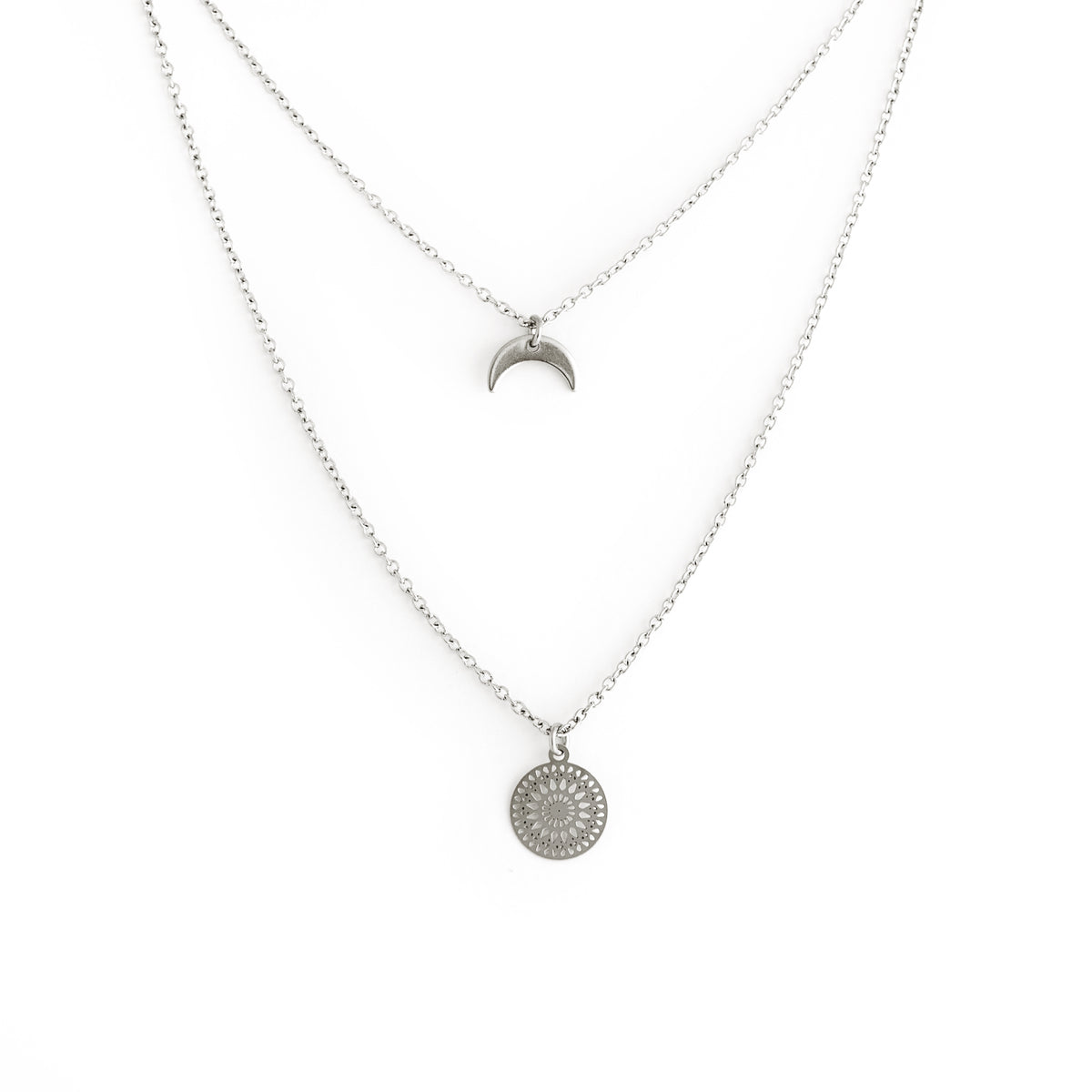 Mandala Necklace - Silver Mandala Necklace - Silver