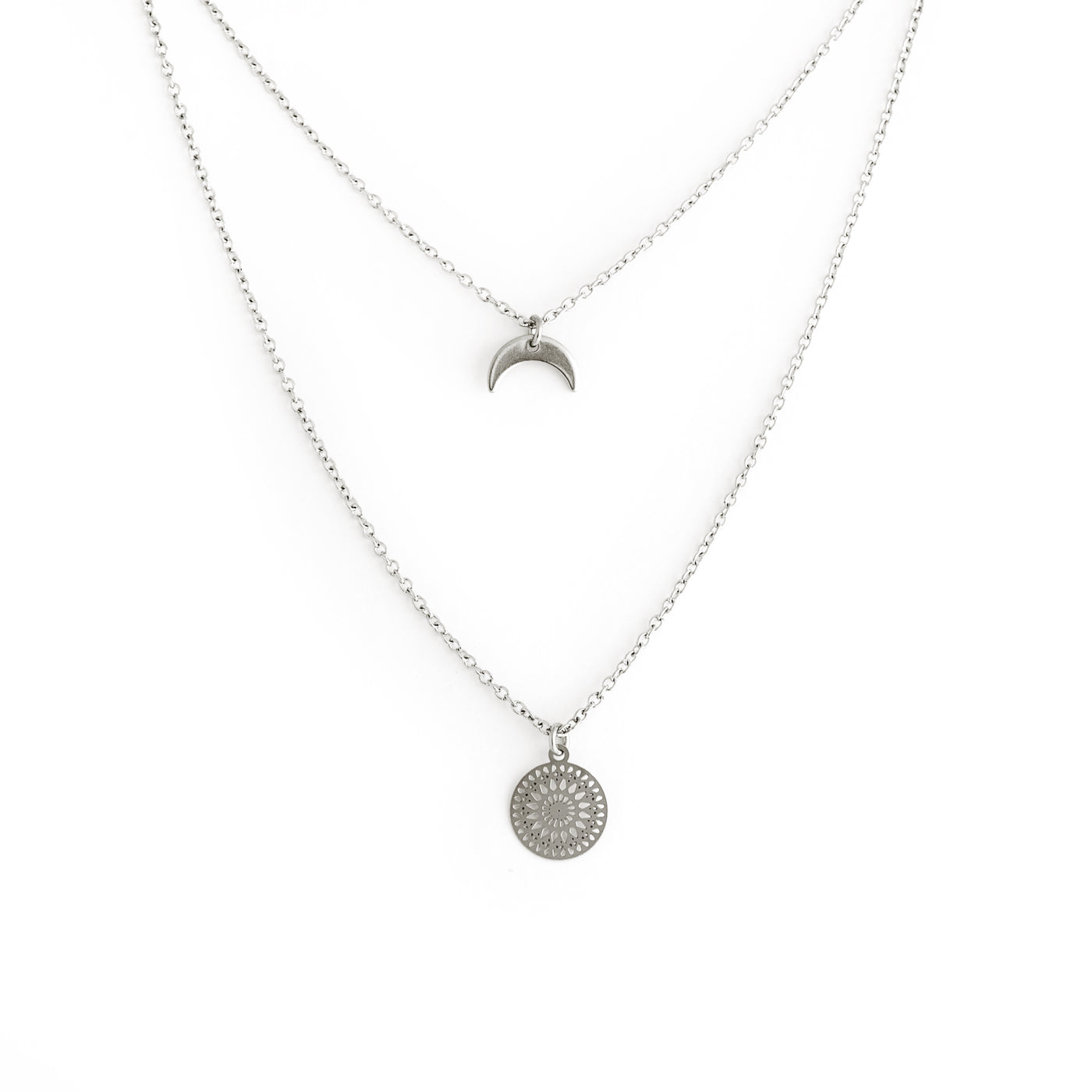 Mandala Necklace - Silver Mandala Necklace - Silver